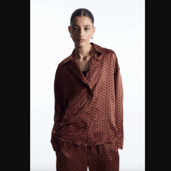 COS Pure Silk Pajama Shirt and Pant Set NWT Size XS - Picture 4 of 15